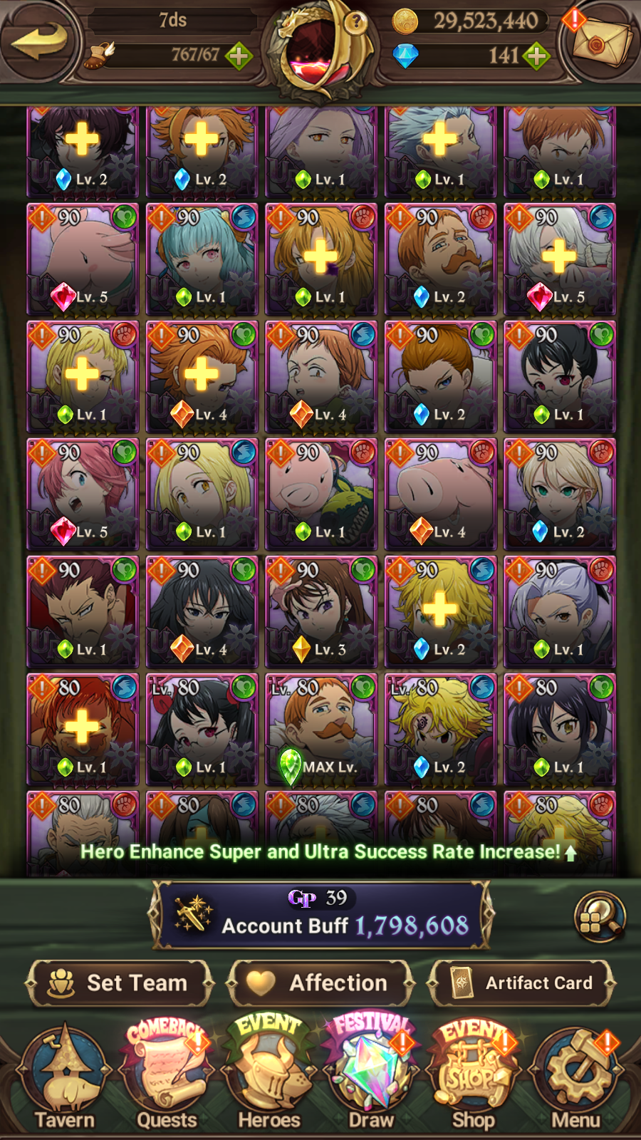 [GLOBAL] Mushoku Collab Ultimate Escanor++ 7DS Seven Deadly Sins: Grand Cross Resource Starter Account-Mobile Games Starter