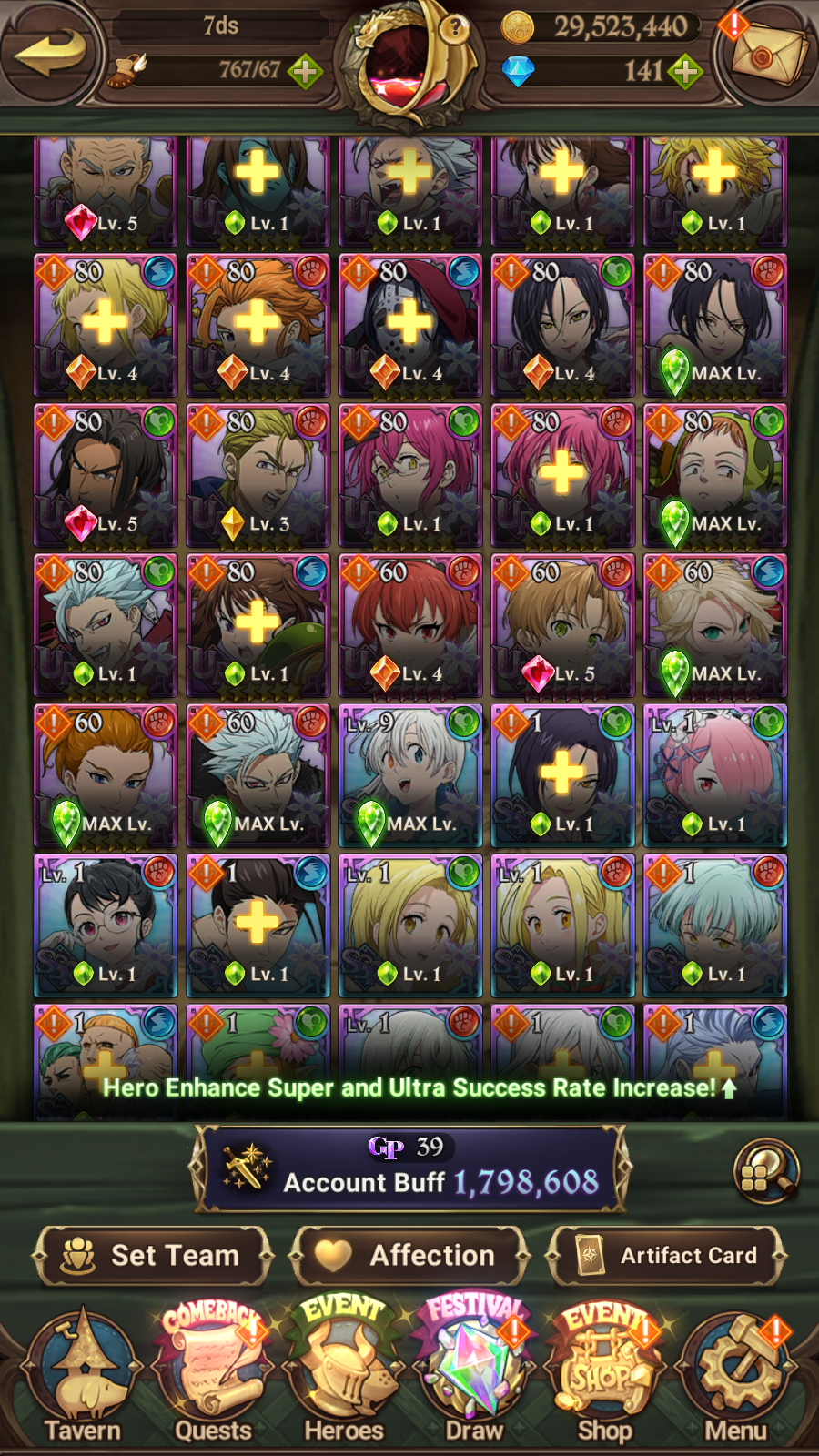 [GLOBAL] Mushoku Collab Ultimate Escanor++ 7DS Seven Deadly Sins: Grand Cross Resource Starter Account-Mobile Games Starter