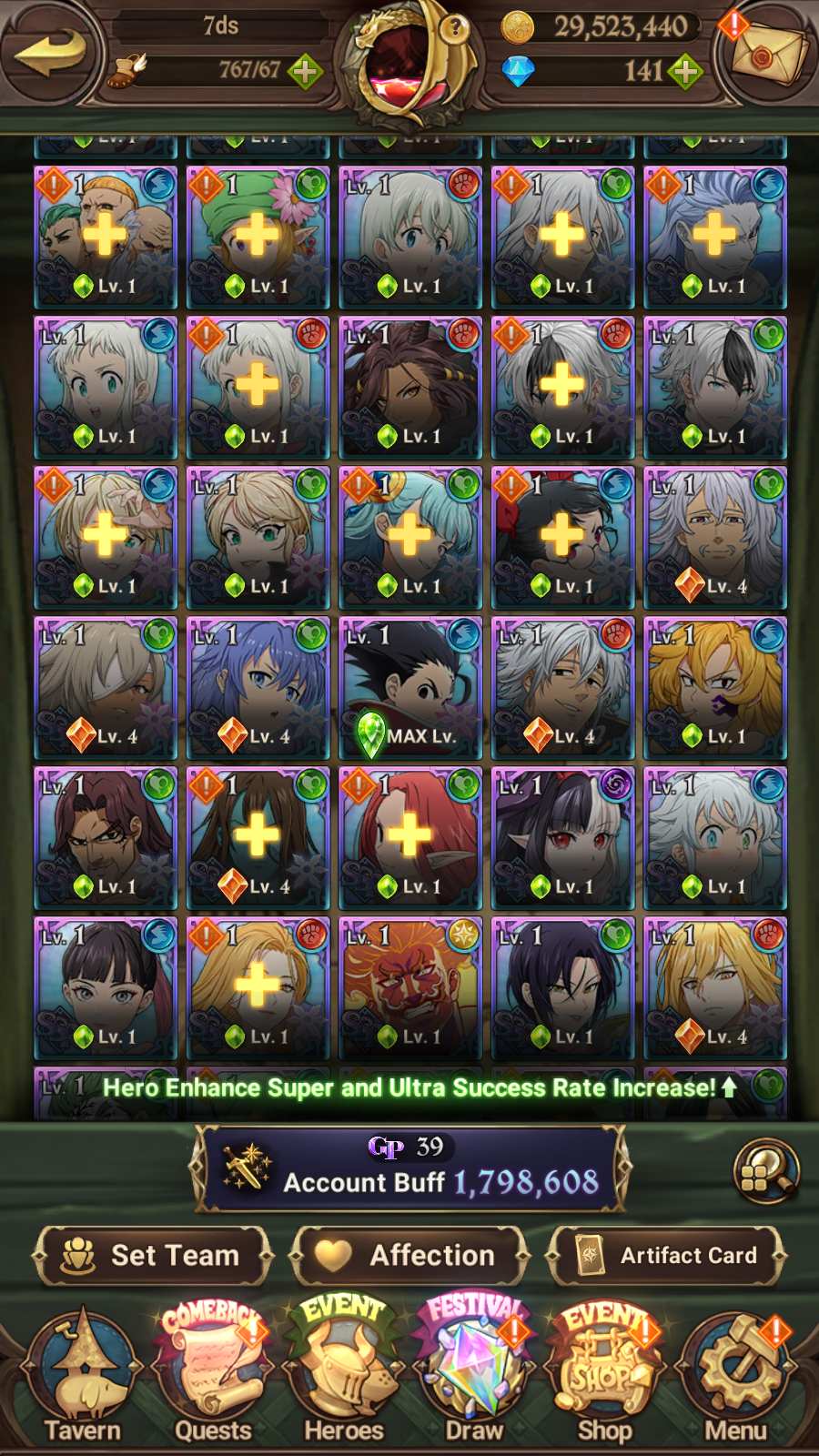 [GLOBAL] Mushoku Collab Ultimate Escanor++ 7DS Seven Deadly Sins: Grand Cross Resource Starter Account-Mobile Games Starter