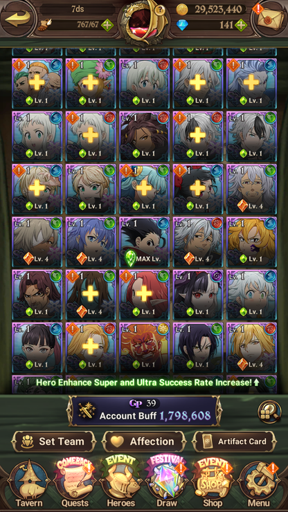 [GLOBAL] Mushoku Collab Ultimate Escanor++ 7DS Seven Deadly Sins: Grand Cross Resource Starter Account-Mobile Games Starter