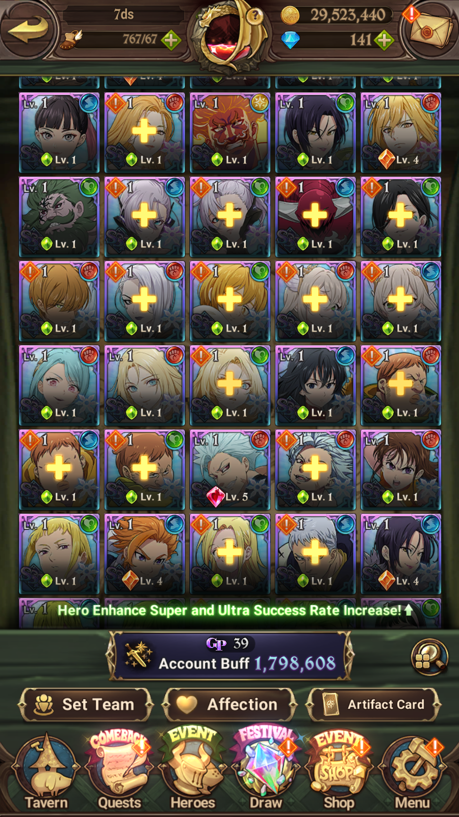 [GLOBAL] Mushoku Collab Ultimate Escanor++ 7DS Seven Deadly Sins: Grand Cross Resource Starter Account-Mobile Games Starter