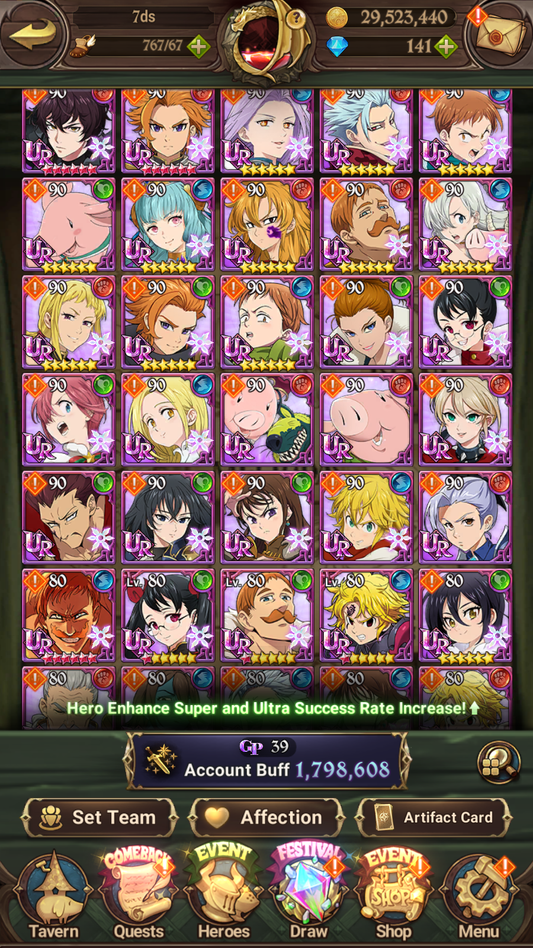 [GLOBAL] Mushoku Collab Ultimate Escanor++ 7DS Seven Deadly Sins: Grand Cross Resource Starter Account-Mobile Games Starter