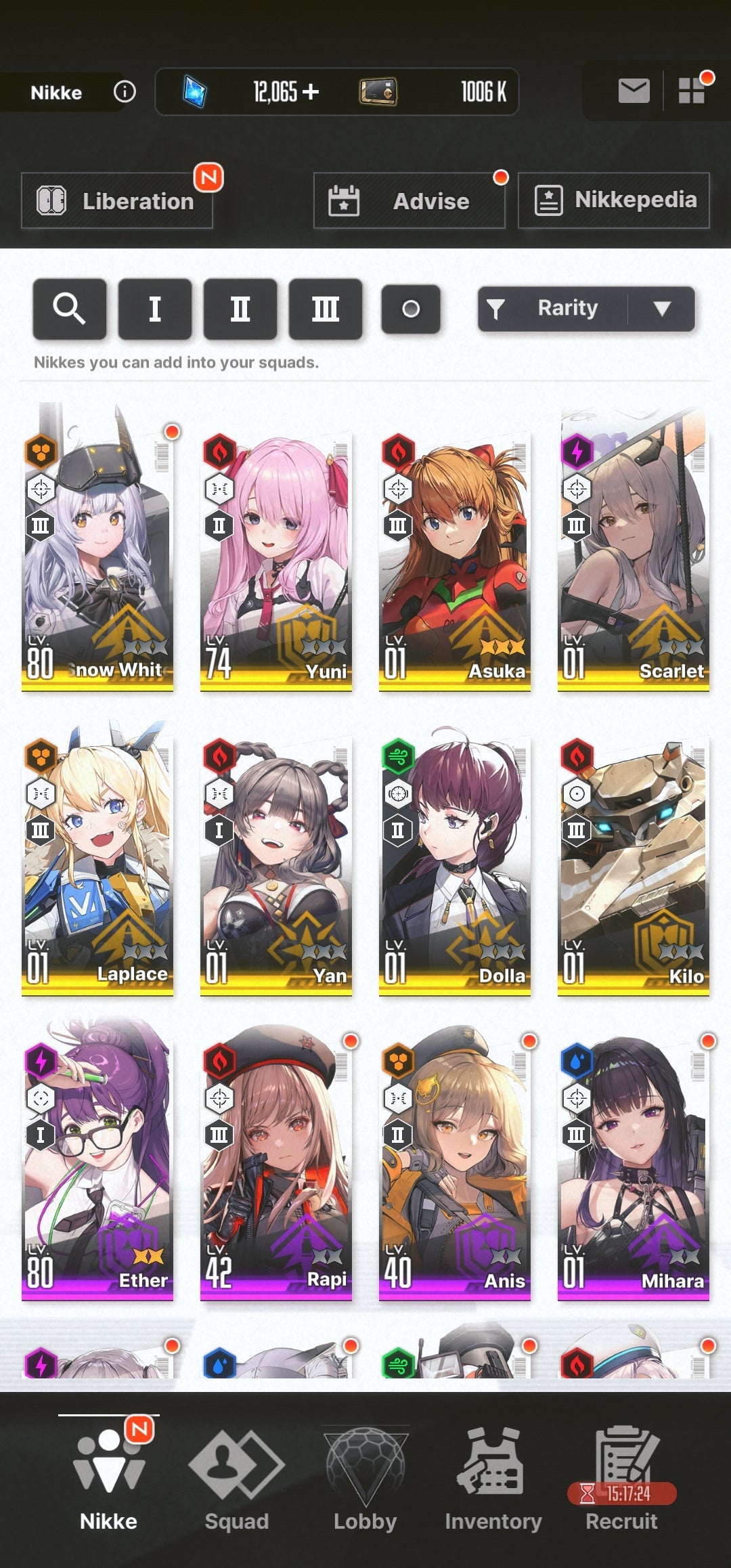 [GLOBAL] NIKKE 8SSR MLB 4 Asuka+Skin+Scarlet+12000 gems++ GODDESS OF VICTORY starter account Evangelion-Mobile Games Starter