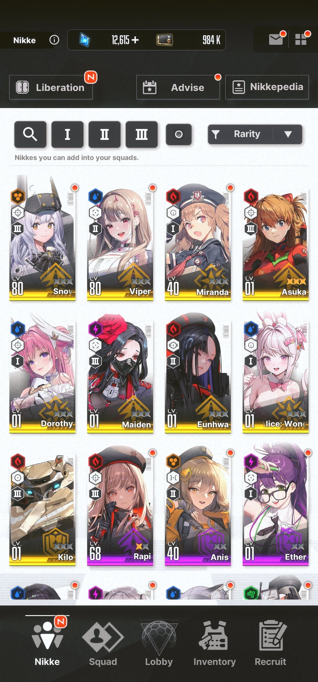 [GLOBAL] NIKKE 9SSR MLB 4 Asuka+Skin+Dorothy+Bunny Alice+12000 gems++ GODDESS OF VICTORY starter account Evangelion-Mobile Games Starter