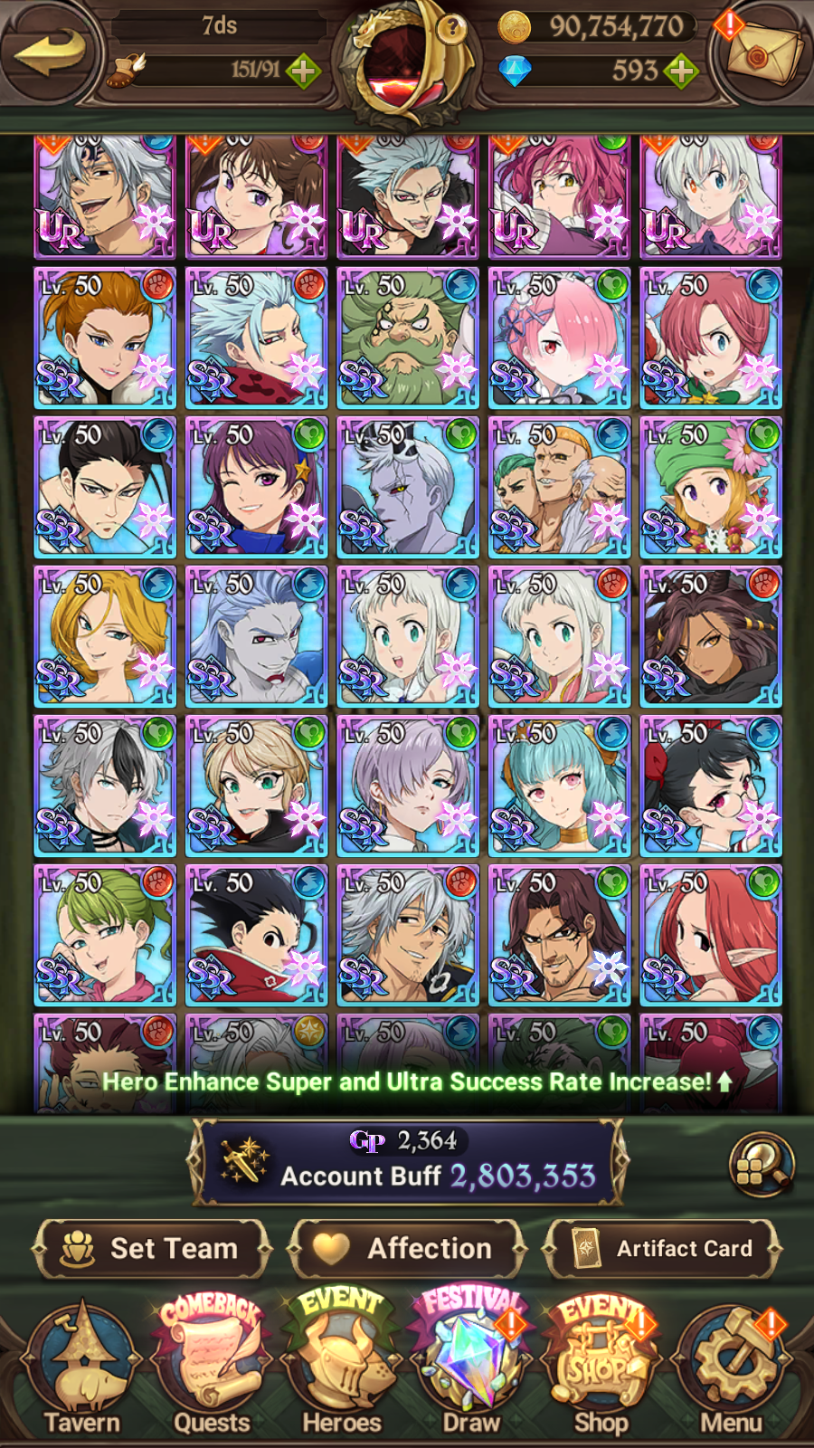 [GLOBAL] Ultimate Escanor Elizabeth Traitor Purgatory Meliodas++ 7DS Seven Deadly Sins: Grand Cross Account-Mobile Games Starter