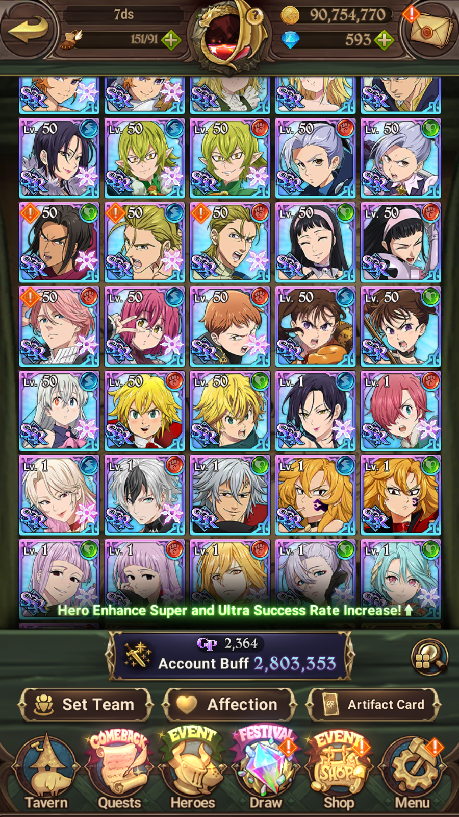 [GLOBAL] Ultimate Escanor Elizabeth Traitor Purgatory Meliodas++ 7DS Seven Deadly Sins: Grand Cross Account-Mobile Games Starter