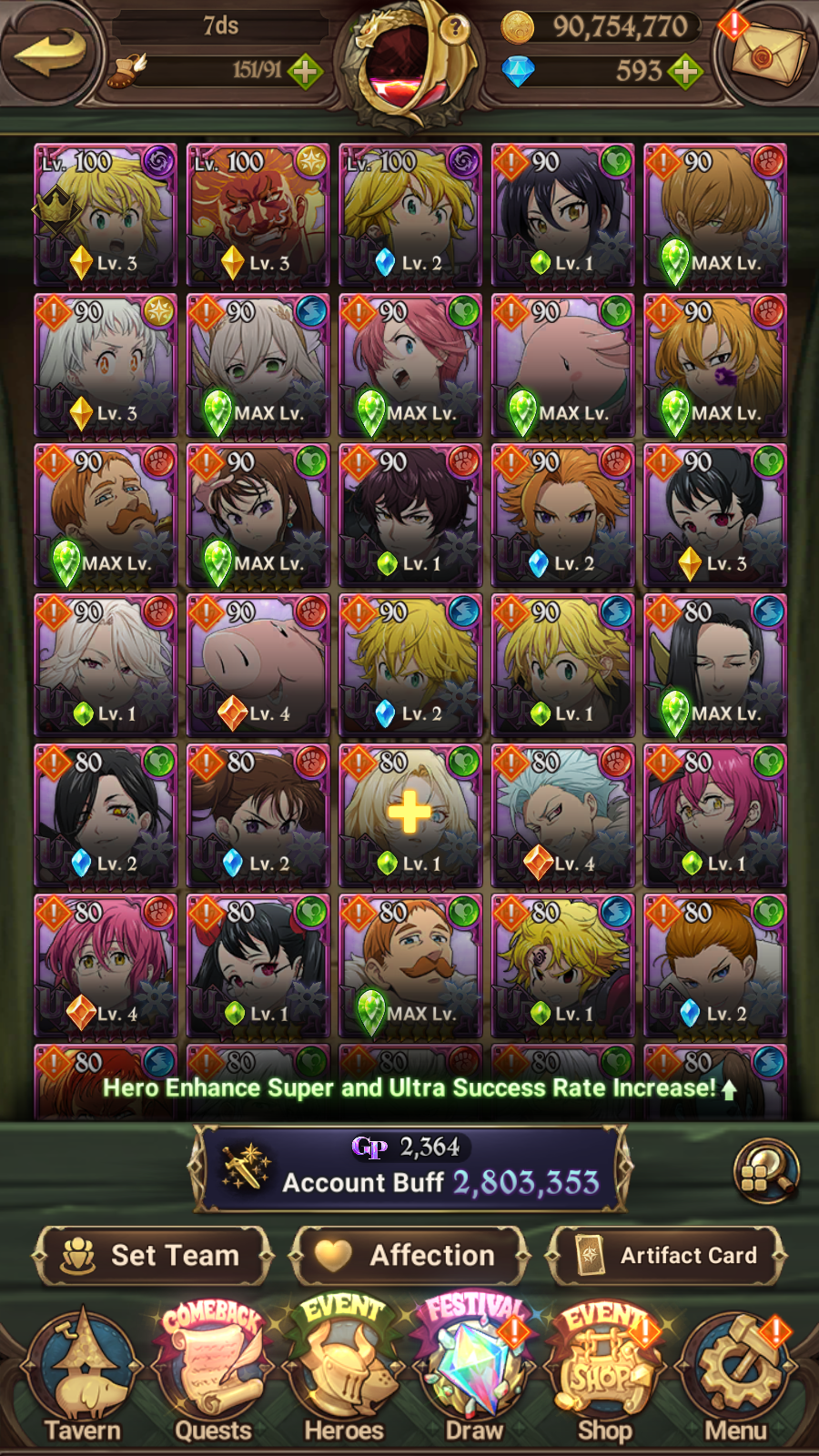 [GLOBAL] Ultimate Escanor Elizabeth Traitor Purgatory Meliodas++ 7DS Seven Deadly Sins: Grand Cross Account-Mobile Games Starter