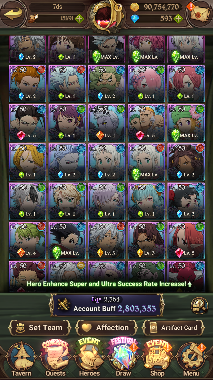 [GLOBAL] Ultimate Escanor Elizabeth Traitor Purgatory Meliodas++ 7DS Seven Deadly Sins: Grand Cross Account-Mobile Games Starter