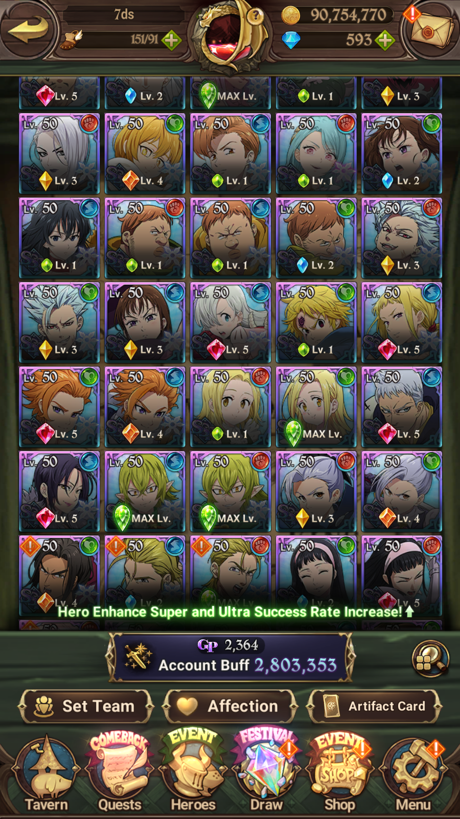 [GLOBAL] Ultimate Escanor Elizabeth Traitor Purgatory Meliodas++ 7DS Seven Deadly Sins: Grand Cross Account-Mobile Games Starter
