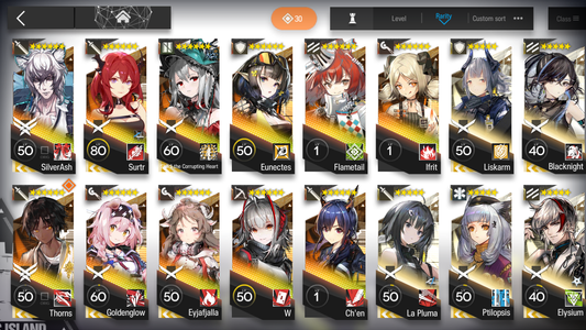 [GLOBAL/EN] 2limited 11x6★ Skadi W Surtr ++ Arknights Account-Mobile Games Starter