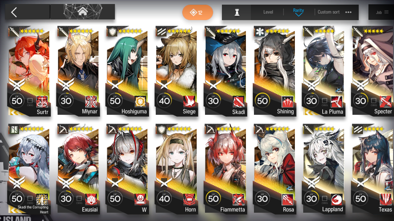 [GLOBAL/EN][INSTANT] 2limited 12x6★ Skadi W Surtr ++ Arknights Account-Mobile Games Starter