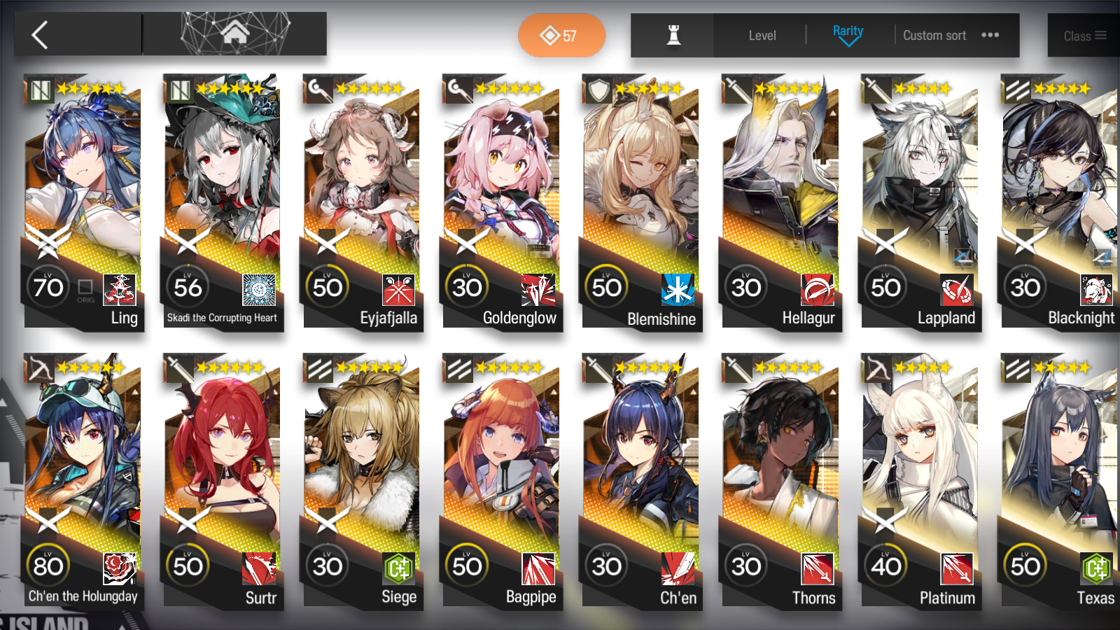 [GLOBAL/EN] 3limited 12x6★ Chen Skadi Ling Surtr ++ Arknights Account-Mobile Games Starter