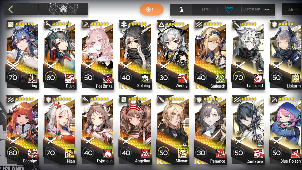 [GLOBAL/EN] 3limited 12x6★ Ling Nian Dusk ++ Arknights Account-Mobile Games Starter