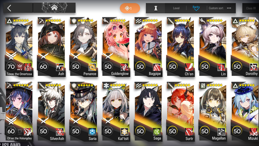 [GLOBAL/EN] 3limited 20x6★ Chen Ash Texas Surtr ++ Arknights Account-Mobile Games Starter