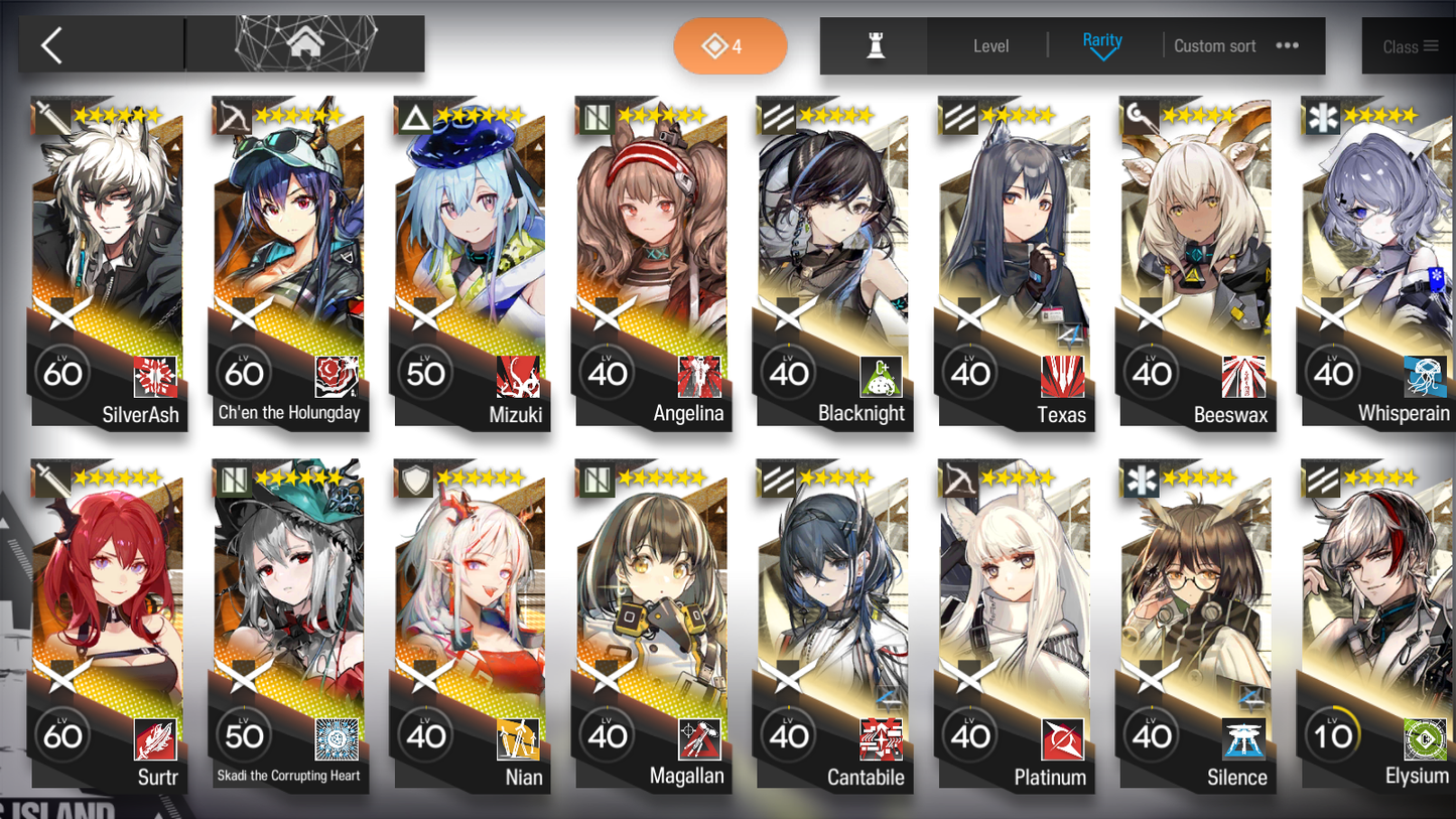 [GLOBAL/EN] 3limited 8x6★ Chen Skadi Nian Surtr ++ Arknights Account-Mobile Games Starter