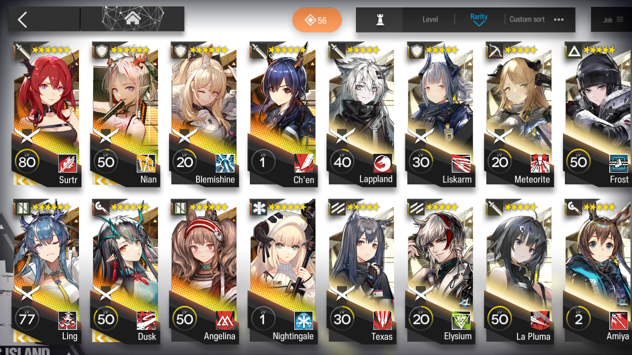 [GLOBAL/EN] 3limited 8x6★ Ling Dusk Nian Surtr++ Arknights Account-Mobile Games Starter