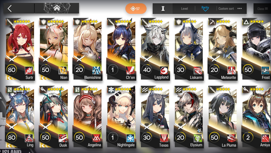 [GLOBAL/EN] 3limited 8x6★ Ling Dusk Nian Surtr++ Arknights Account-Mobile Games Starter