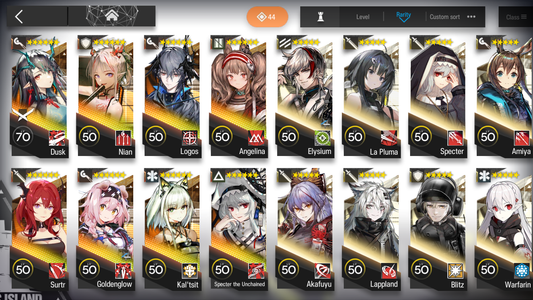 [GLOBAL/EN] 3limited 8x6★ Specter Dusk Nian Surtr ++ Arknights Account-Mobile Games Starter