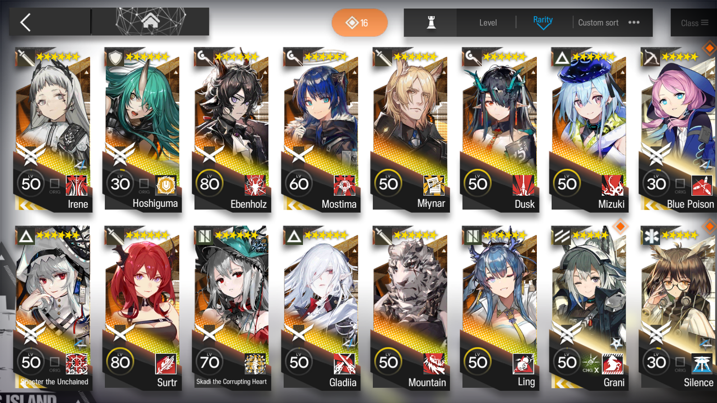 [GLOBAL/EN] 4limited 13x6★ Specter Skadi Dusk Ling Surtr ++ Arknights Account-Mobile Games Starter