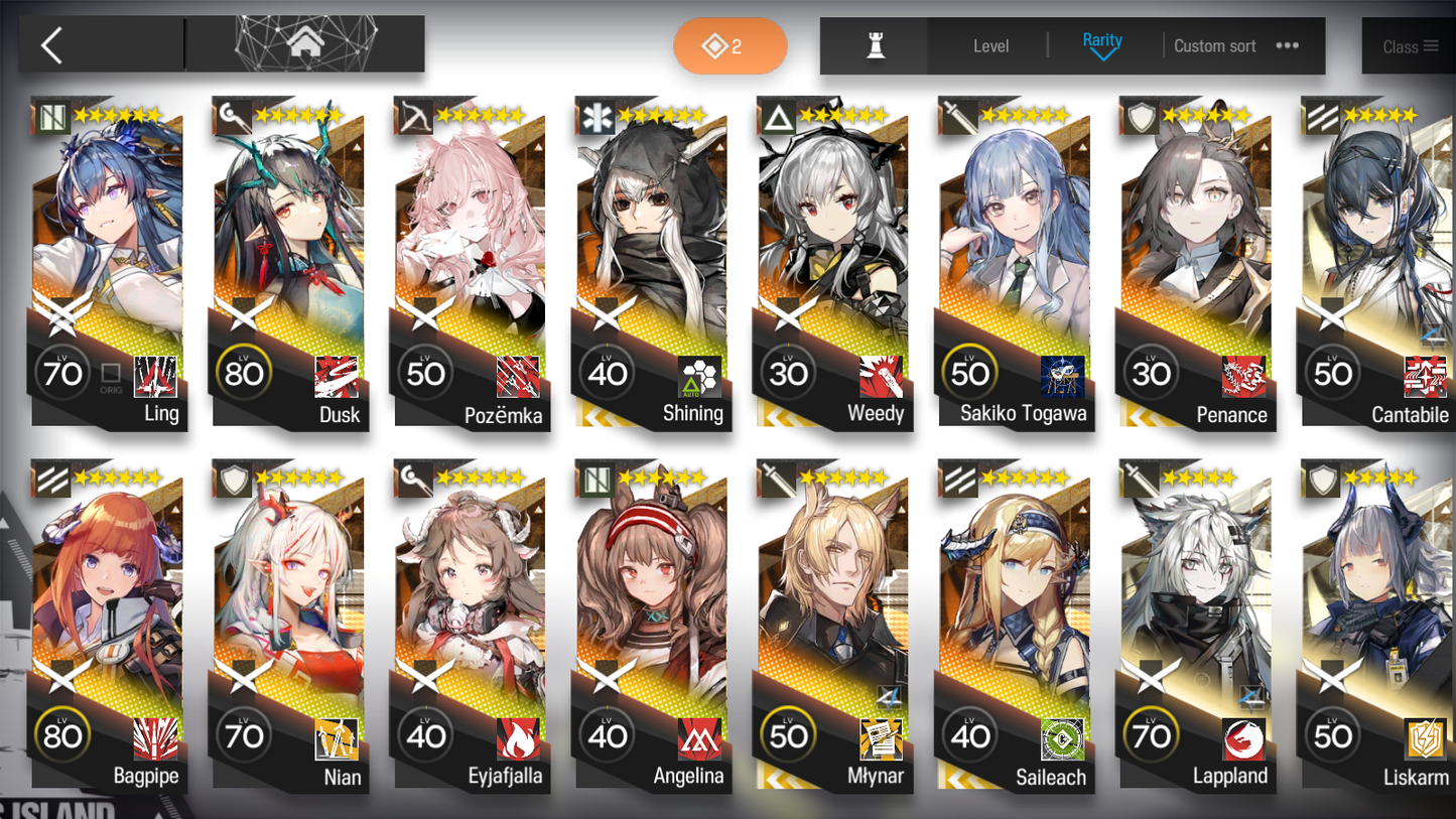 [GLOBAL/EN] 4limited 13x6★ Togawa Sakiko Ling Nian Dusk ++ two 6★ Selector Arknights Account-Mobile Games Starter