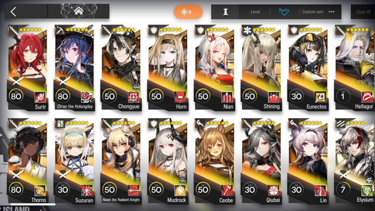 [GLOBAL/EN] 4limited 15x6★ Chen Chongyue Nearl Nian Surtr ++ Arknights Account-Mobile Games Starter