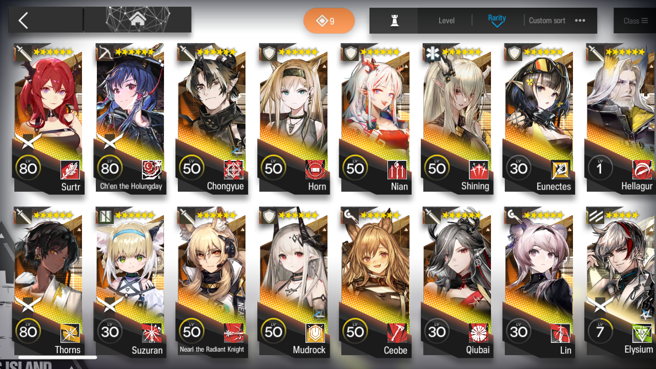 [GLOBAL/EN] 4limited 15x6★ Chen Chongyue Nearl Nian Surtr ++ Arknights Account-Mobile Games Starter