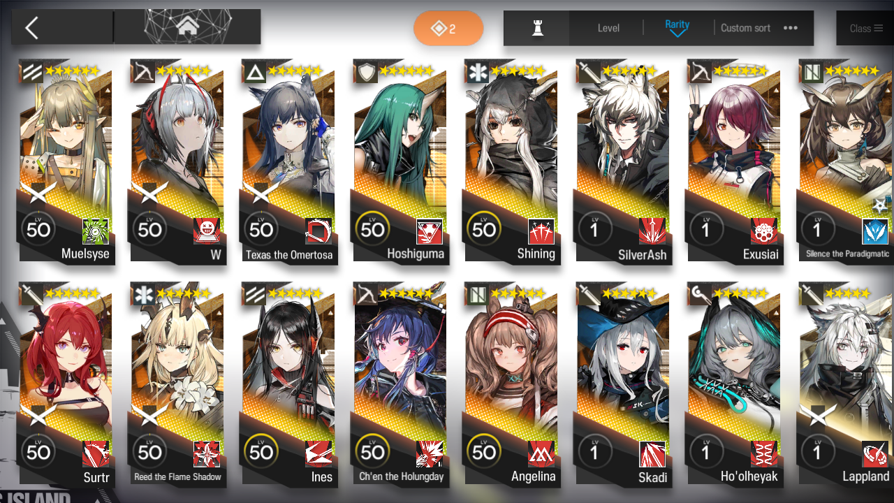 [GLOBAL/EN] 4limited 15x6★ Chen Muelsyse W Texas Surtr ++ Arknights Account-Mobile Games Starter