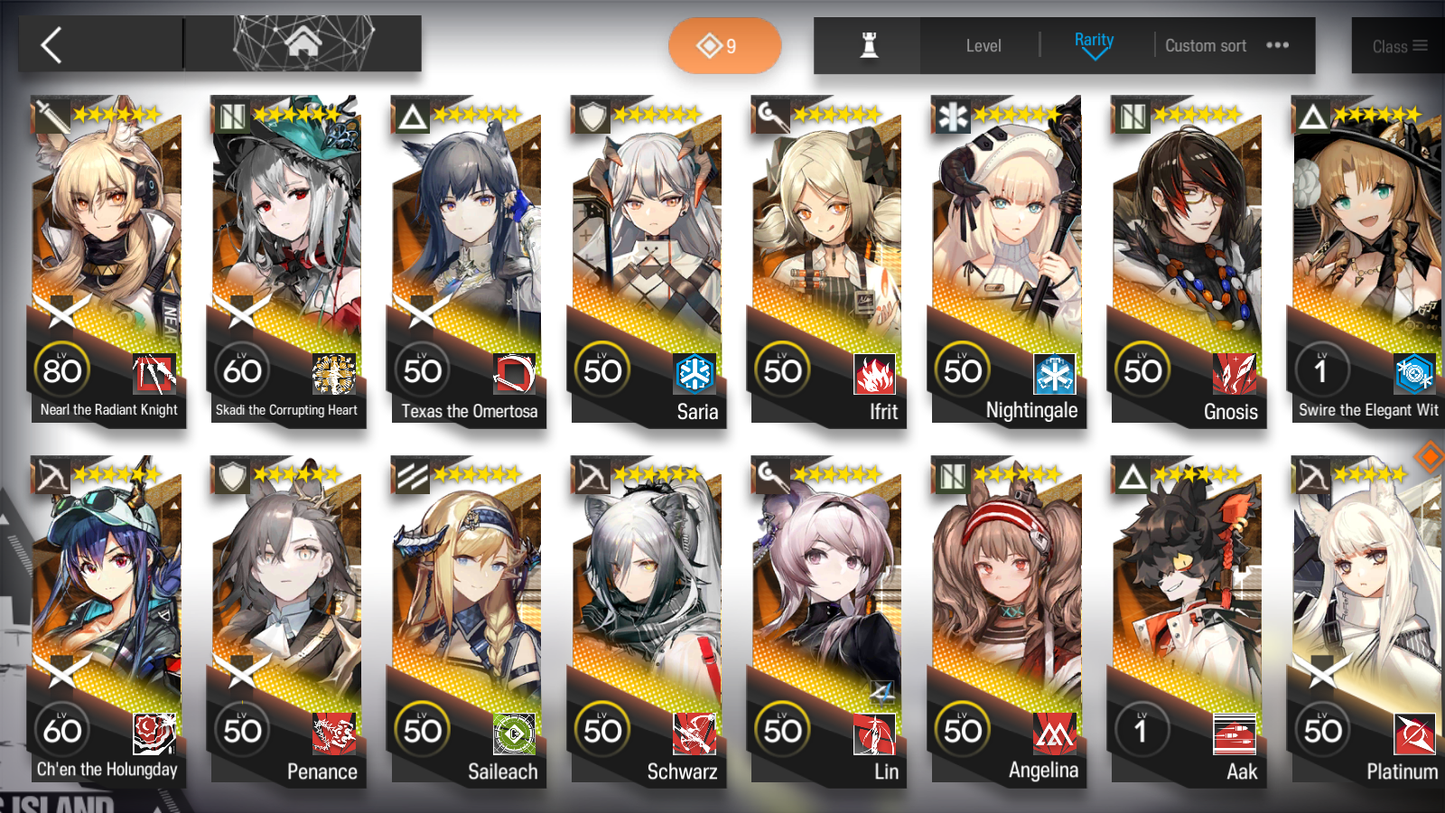 [GLOBAL/EN] 4limited 15x6★ Nearl Skadi Chen Texas alter ++ Arknights Account-Mobile Games Starter
