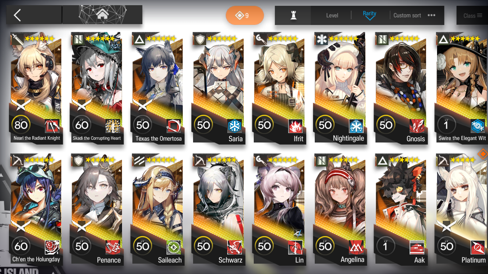 [GLOBAL/EN] 4limited 15x6★ Nearl Skadi Chen Texas alter ++ Arknights Account-Mobile Games Starter