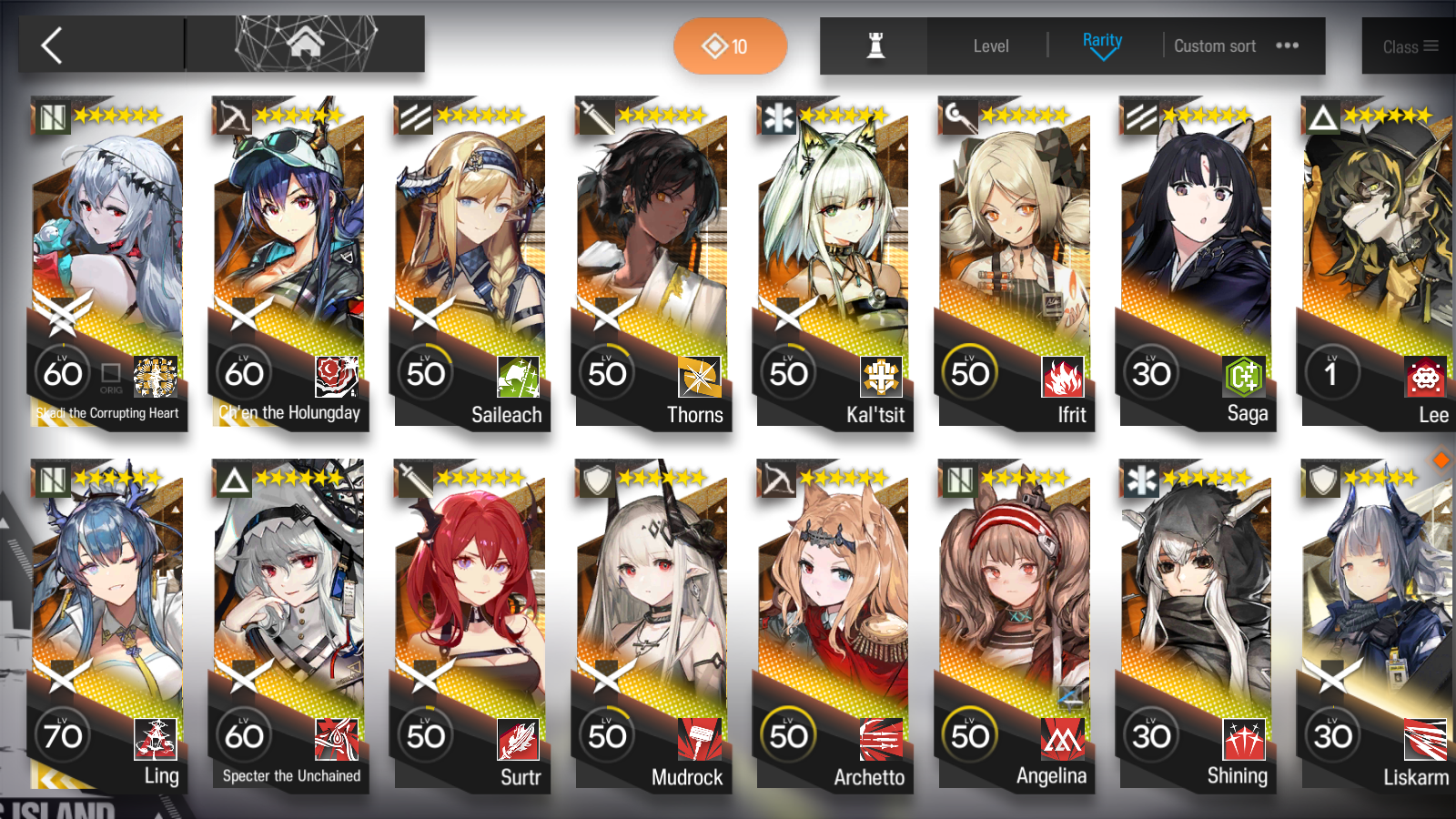 [GLOBAL/EN] 4limited 15x6★ Skadi Chen Ling Specter Surtr ++ Arknights Account-Mobile Games Starter