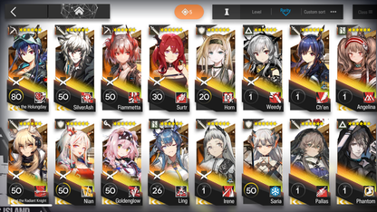 [GLOBAL/EN] 4limited 16x6★ Nearl Skadi Chen Nian Ling ++ Arknights Account-Mobile Games Starter