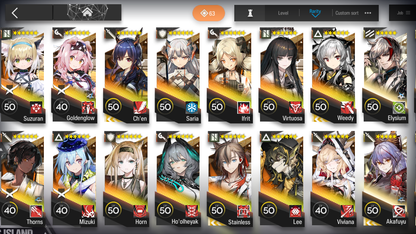 [GLOBAL/EN] 4limited 28x6★ Ling Dusk Nian Virtuosa Surtr ++ Arknights Account-Mobile Games Starter