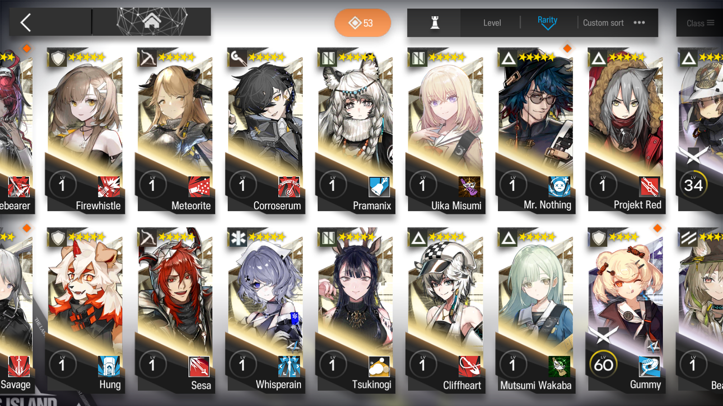 [GLOBAL/EN] 4limited 6x6★ Togawa Sakiko Chen Ash Ling ++ two 6★ Selector Arknights Account