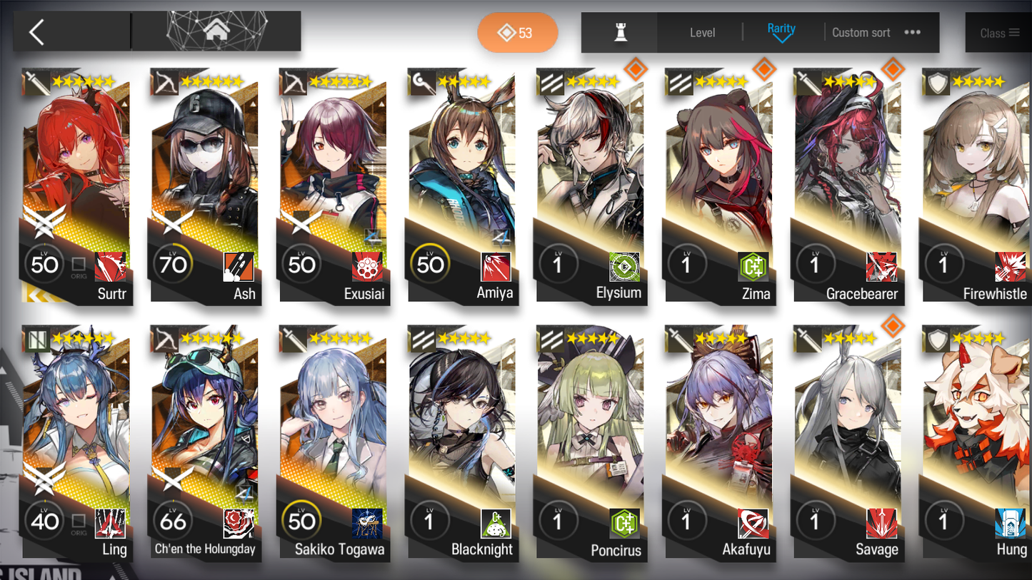 [GLOBAL/EN] 4limited 6x6★ Togawa Sakiko Chen Ash Ling ++ two 6★ Selector Arknights Account