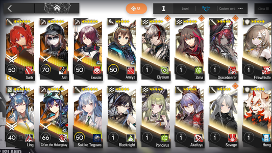[GLOBAL/EN] 4limited 6x6★ Togawa Sakiko Chen Ash Ling ++ two 6★ Selector Arknights Account