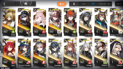 [GLOBAL/EN] 4limited 7x6★ Chen Ash Kirin W Surtr ++ Arknights Account-Mobile Games Starter