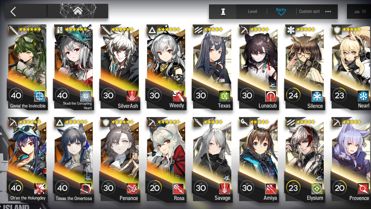 [GLOBAL/EN] 4limited 8x6★ Skadi Chen Texas Gavial ++ Arknights Account-Mobile Games Starter