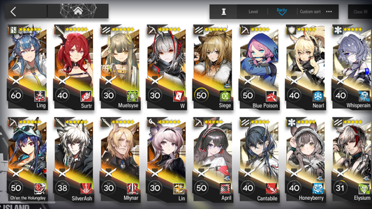 [GLOBAL/EN] 4limited 9x6★ Chen Muelsyse W Ling Surtr ++ Arknights Account-Mobile Games Starter