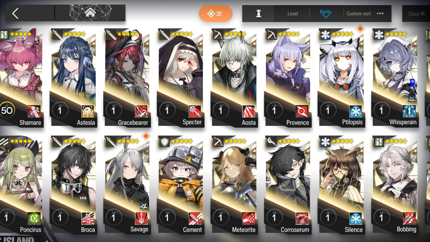 [GLOBAL/EN] 5limited 10x6★ Exusiai the New Covenant Gavial Chen Ling Specter ++ Arknights Account-Mobile Games Starter