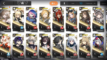 [GLOBAL/EN] 5limited 15x6★ Nearl Dusk Ling W Ash Surtr Arknights Account-Mobile Games Starter