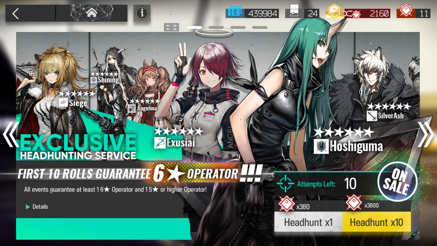 [GLOBAL/EN] 5limited 19x6★ Chen Ling Nearl Muelsyse Gavial ++ Arknights Account-Mobile Games Starter