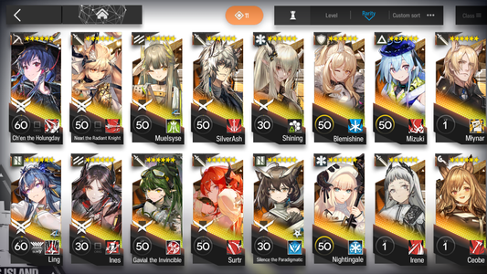 [GLOBAL/EN] 5limited 19x6★ Chen Ling Nearl Muelsyse Gavial ++ Arknights Account-Mobile Games Starter