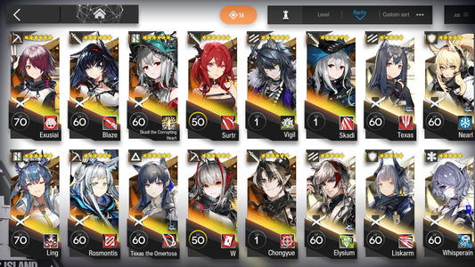 [GLOBAL/EN] 6limited 11x6★ Skadi Ling Rosmontis Texas W Chongyue Surtr ++ Arknights Account-Mobile Games Starter