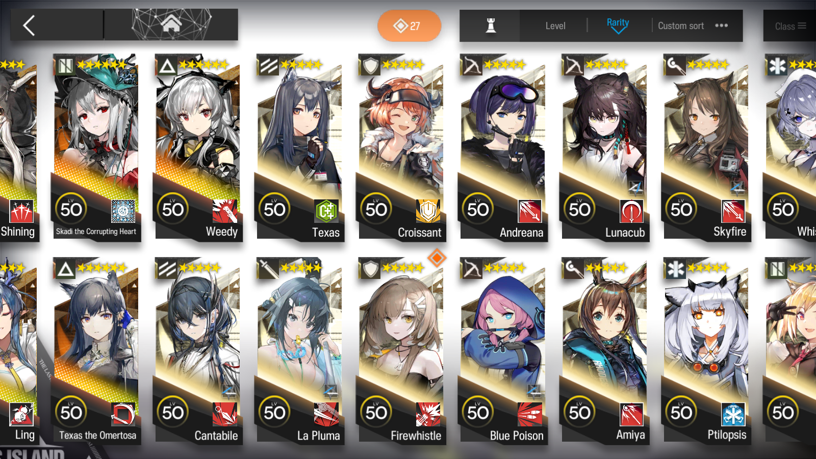 [GLOBAL/EN] 6limited 15x6★ Chen Gavial Chongyue Skadi Ling Texas Surtr ++ Arknights Account-Mobile Games Starter