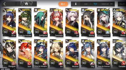 [GLOBAL/EN] 6limited 15x6★ Chen Gavial Chongyue Skadi Ling Texas Surtr ++ Arknights Account-Mobile Games Starter