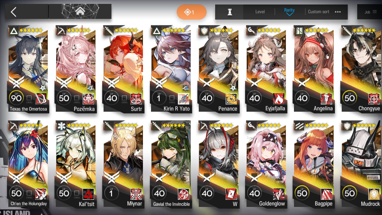 [GLOBAL/EN] 6limited 24x6★ Texas Chen Kirin Gavial W Chongyue ++ Arknights Account-Mobile Games Starter