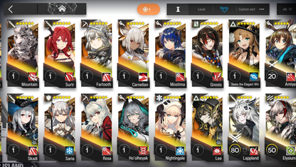 [GLOBAL/EN] 7limited 27x6★ Muelsyse Chen Eyjafjalla Skadi Ling Texas Kirin Surtr ++ Arknights Account-Mobile Games Starter