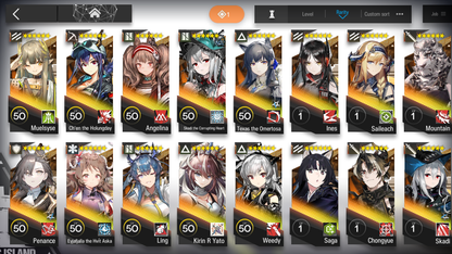 [GLOBAL/EN] 7limited 27x6★ Muelsyse Chen Eyjafjalla Skadi Ling Texas Kirin Surtr ++ Arknights Account-Mobile Games Starter