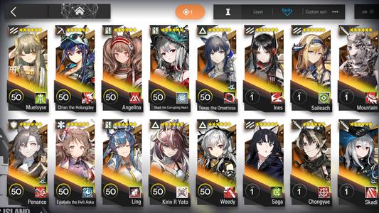 [GLOBAL/EN] 7limited 27x6★ Muelsyse Chen Eyjafjalla Skadi Ling Texas Kirin Surtr ++ Arknights Account-Mobile Games Starter