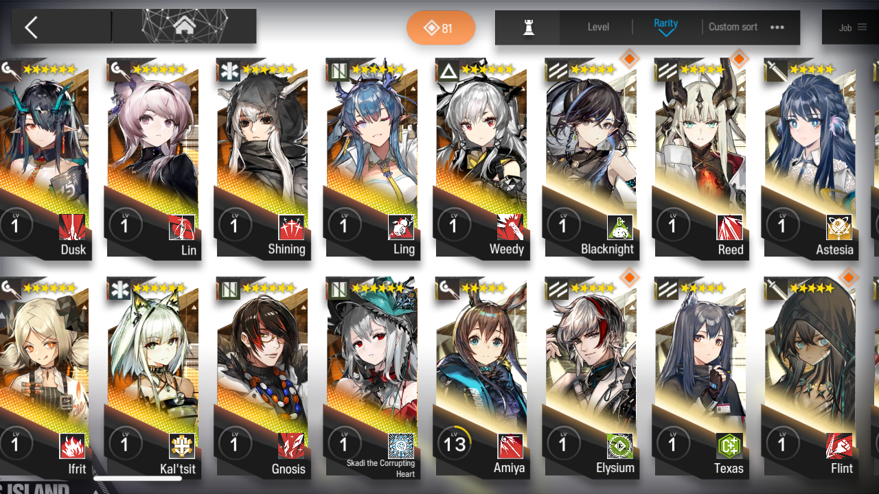 [GLOBAL/EN] 8limited 21x6★ Chen Skadi Ling Nian Gavial Chongyue Dusk W Surtr ++ Arknights Account-Mobile Games Starter